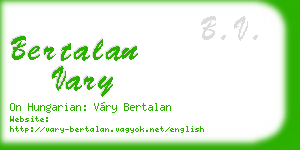bertalan vary business card